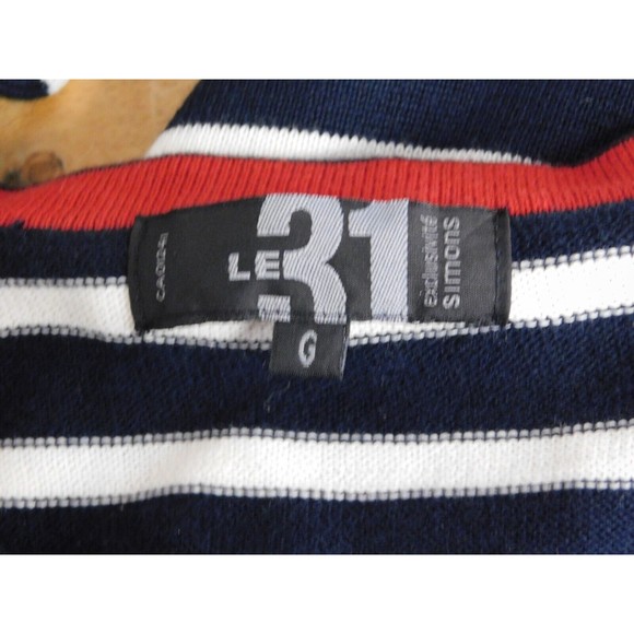 LE31 Simons Men's Striped crew neck sweater Size G/Large - Picture 3 of 3